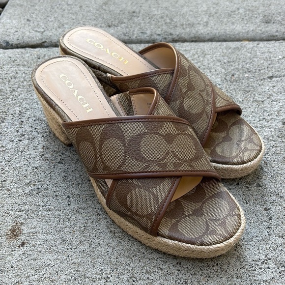 Coach Sloan Signature Espadrille Sandals - Picture 1 of 9